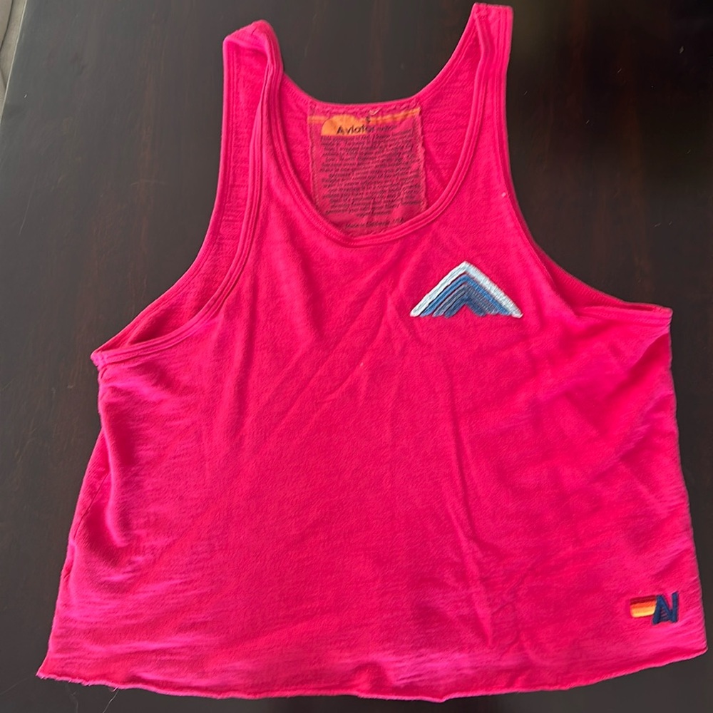 Hot Pink Aviator Nation Tank Top - Small